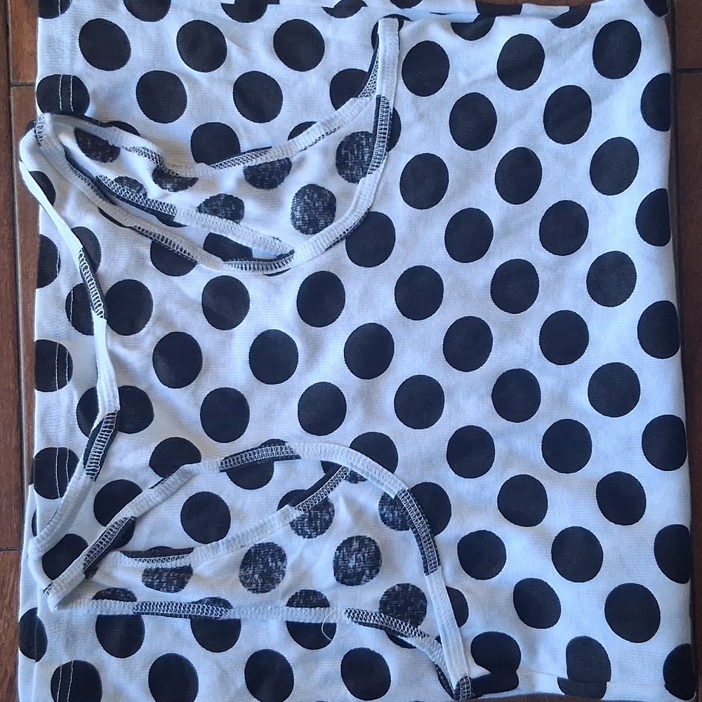 NOBO Black and White Polka Dot Rib Tank - Picture 3 of 5